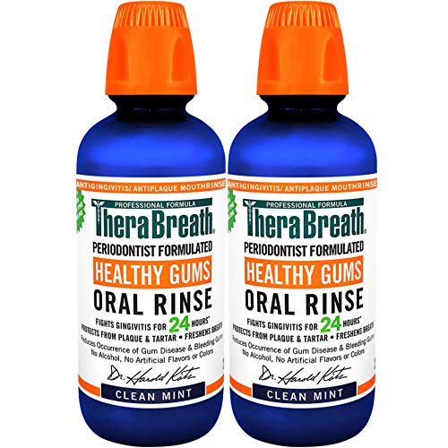 TheraBreath 24 Hour Healthy Gums Periodontist Formulated Oral Rinse, 16 Ounce (Pack of 2)