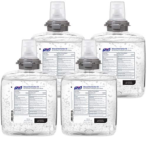 PURELL Advanced Hand Sanitizer Gel, 1200 mL Sanitizer Refill for PURELL TFX Touch-Free Dispenser (Pack of 4) – 5456-04