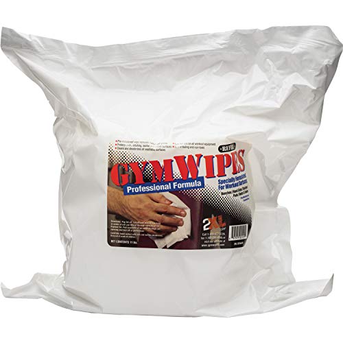 2XL TXL-38 Antibacterial Gym Wipes Refill, Unscented, White