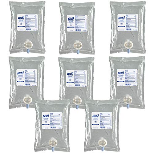 PURELL Advanced Hand Sanitizer Green Certified Gel, Fragrance Free, 1000 mL Refill for PURELL Push-Style CS2 Hand Sanitizer Dispenser (Pack of 8) – 4163-08