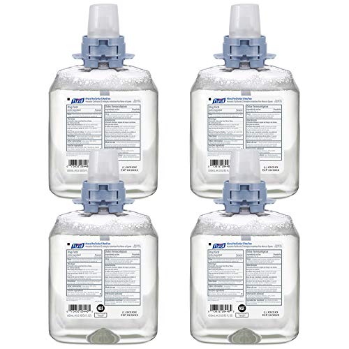 PURELL Advanced Hand Sanitizer E3 Rated Foam, Fragrance Free, 1200 mL Foam Hand Sanitizer Refill for PURELL FMX-12 Push-Style Dispenser (Pack of 4) – 5193-04