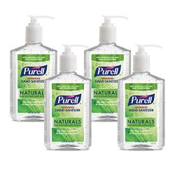 PURELL Advanced Hand Sanitizer Naturals with Plant Based Alcohol, Citrus Scent, 12 fl oz Pump Bottle (Pack of 4) – 3623-06-EC2