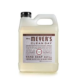 Mrs. Meyer’s Hand Soap Refill, Made with Essential Oils, Biodegradable Formula, Lavender, 33 fl. oz