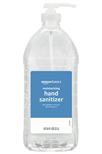 Amazon Basics Hand Sanitizer, Original Scent, Contains 62% Ethyl Alcohol, 67.6 fluid ounce, 1-Pack (Previously Solimo)