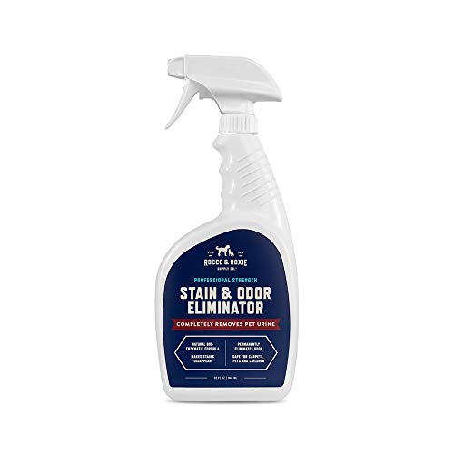 Rocco & Roxie Stain & Odor Eliminator for Strong Odor – Enzyme Pet Odor Eliminator for Home – Carpet Stain Remover for Cats and Dog Pee – Enzymatic Cat Urine Destroyer – Carpet Cleaner Spray