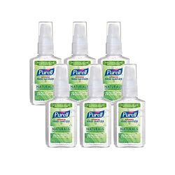 Purell Advanced Hand Sanitizer Naturals with Plant Based Alcohol, Citrus scent, 2 Fl Oz Travel Size Pump Bottle (Pack of 6)- 9623-04-EC