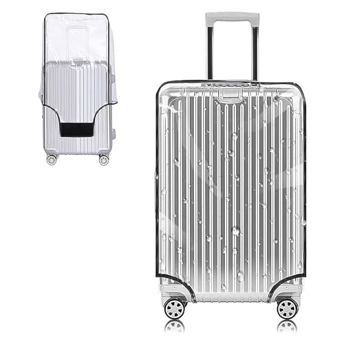 Yotako Clear PVC Suitcase Cover Protectors 20 Inch Luggage Cover for Wheeled Suitcase (20”(18.90”H x 14.90”L x 9.80”W))