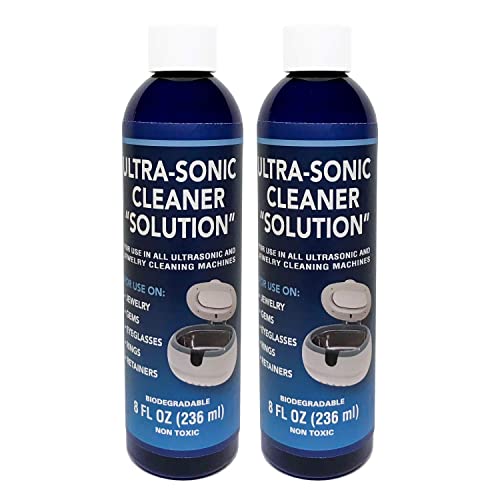 Jewelry Cleaner, Ultrasonic Jewelry Cleaner Solution – The Jewelry Cleaner for Gold, Silver, Platinum Diamonds and Non-Porous Precious and Semi-Precious Jewelry (Pack of 2)