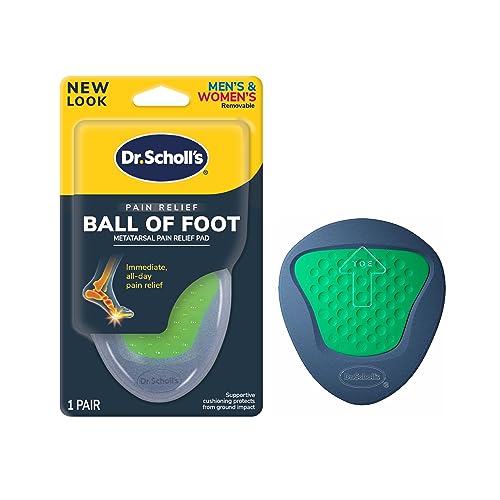 Dr. Scholl’s Ball of Foot Metatarsal Pain Relief Pad, Insoles for Immediate All-Day Ball of Foot Pain Relief, Lifts & Reduces Pressure, Men’s and Women’s, Unisex 1 Pair of Cushion Inserts