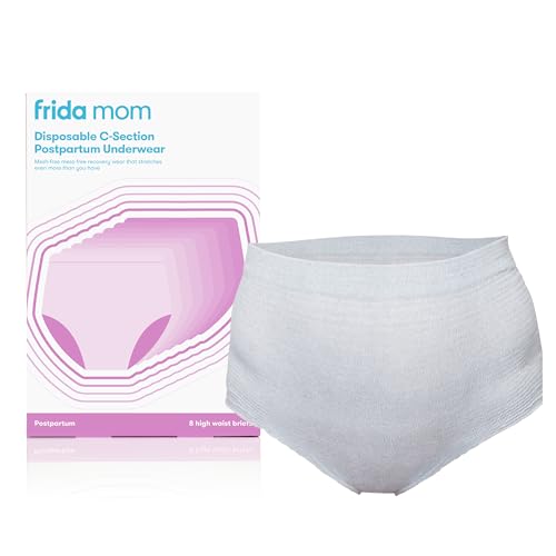 Frida Mom Disposable High Waist C-Section Postpartum Underwear by Frida Mom |Super Soft, Stretchy, Breathable, Wicking, Latex-Free – Size – Regular, 8 Count