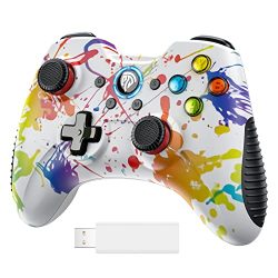 EasySMX 【2023 New】 Wireless Gaming Controller for Windows 7 8 10 11 PC/PS3/Android/Switch/Steam Deck, Dual-Vibrate Gamepad Joystick Computer Game Controller With Turbo, 14 Hours Working Battery