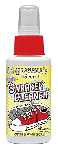 Grandma’s Secret Sneaker Cleaner – Shoe Cleaner for Rubber, Canvas and Leather – Stain Remover Spray Removes Dirt, Grime and Grass – 3oz Sneakers Cleaner for Outdoor Shoes, Slippers and Moccasins