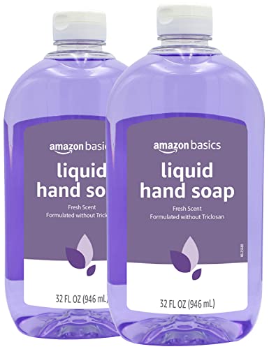 Amazon Basics Original Fresh Liquid Hand Soap, 32 Fluid Ounce, Pack of 2 (Previously Solimo)
