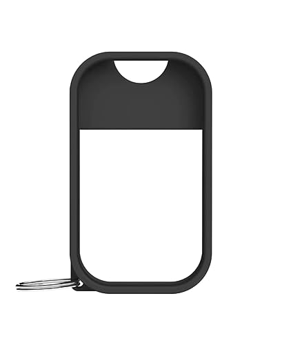 Touchland Mist Case for Power Mist and Glow Mist (1FL OZ), Protective and Stylish Sanitizer Accessory, Silicone Case with Keyring, Black