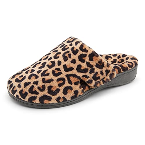 Vionic Gemma – Orthaheel Orthotic Slipper Natural Leopard – 8 Medium