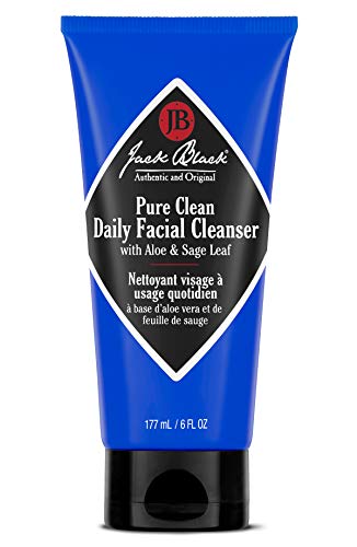 Jack Black – Pure Clean Daily Facial Cleanser,â€“ 2-in-1 Facial Cleanser and Toner, Removes Dirt and Oil, PureScience Formula, Certified Organic Ingredients, Aloe and Sage Leaf, 6 fl oz (Pack of 1)