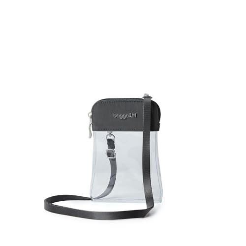 Baggallini womens Stadium Clear Bryant Crossbody, charcoal, One Size