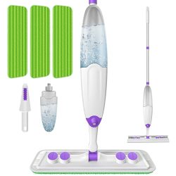 Spray Mops for Hardwood Floor Cleaning, Microfiber Wood Floor Mop with Washable Mop Pads, Spray Mop Head Fit for Disposable Dry Wet Sweeping Refills Cloths, Dust Cleaning Mops for Laminate Tile Floors