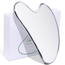 BAIMEI Stainless Steel Gua Sha Facial Tool Metal Guasha for Self Care, Skin Care Tool for Face and Body Treatment, Relieve Tensions and Reduce Puffiness, Gift for Men Women