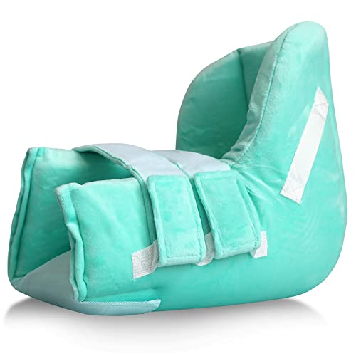 NYOrtho Heel Protector Cushion – Pressure Relieving Pillow with Cooling Gel Pack for Heel Ulcers, Opening at The Heal Soft Fabric Average Adult | Single Boot