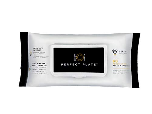 Perfect Plate Plate Cleaning Wipes Pack of 80 Wipes 7″x7″ Wipes Size Effectively touch up and clean the edges around the plate (12 Pack)
