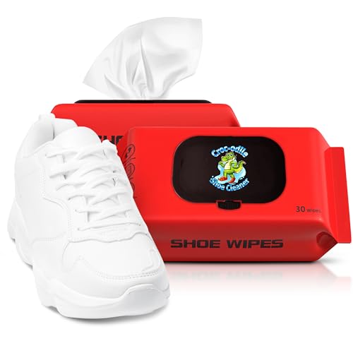 Shoe wipes Pack of 2 Total 60 Pcs Sneakers Cleaning Quick Wipes Removing Dirt and Stains with Disposable Shoe Wipe