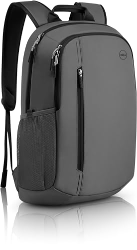Dell 14-16 EcoLoop Urban Backpack – CP4523G – 20L Capacity, Adjustable Shoulder Carrying Straps, Weather-Resistant, Double Zipper Closure, Padded Sleeve, Air Mesh Padded Back – Gray