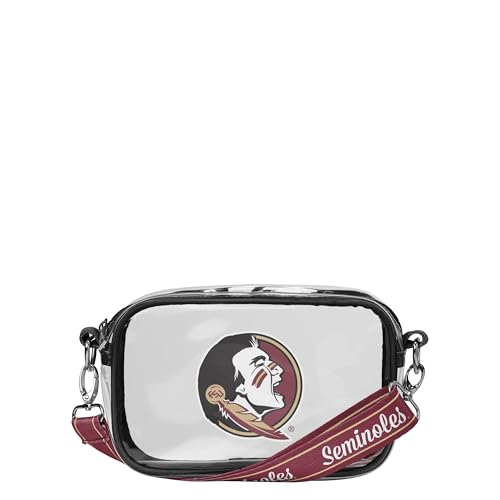 FOCO Florida State Seminoles NCAA Team Stripe Clear Crossbody Bag