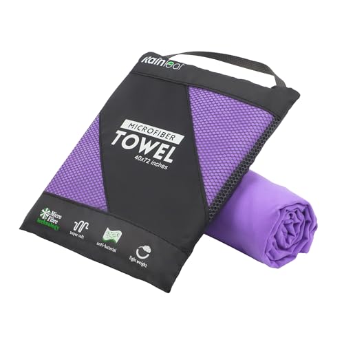 Rainleaf Microfiber Towel Perfect Travel & Gym & Camping Towel. Quick Dry – Super Absorbent – Ultra Compact – Lightweight. Suitable for Trip, Beach, Shower, Backpacking, Pool