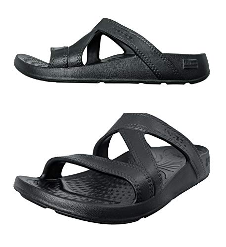 NUUSOL Women Hailey Slide, Lightweight EVASOL Foam Footwear (Eclipse Black, US Footwear Size System, Adult, Women, Numeric, Medium, 9)
