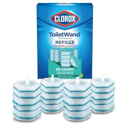 Clorox ToiletWand Disinfecting Refills, Disposable Wand Heads – Rainforest Rush – 20 Count (Package May Vary)