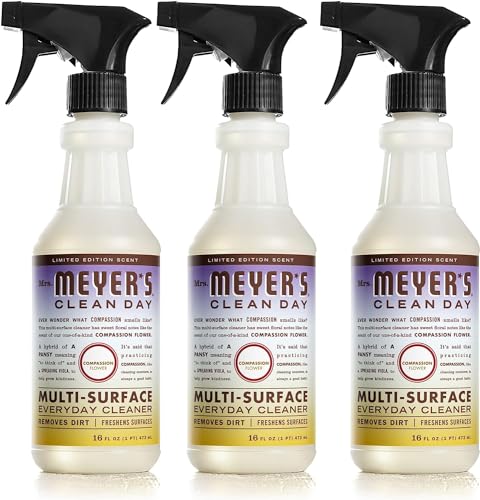 MRS. MEYER’S CLEAN DAY All-Purpose Cleaner Spray, Compassion Flower, 16 fl. oz (Pack of 3)