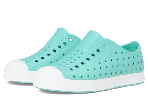 Native Shoes Jefferson (Little Big Kid) Sneaker, Pool Blue/Shell White, 4 US Unisex