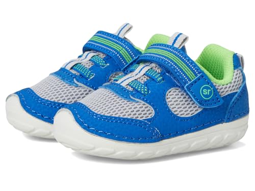 Stride Rite Baby SM Turbo Sneaker, Blue Grey, 3.5 Wide US Unisex Infant