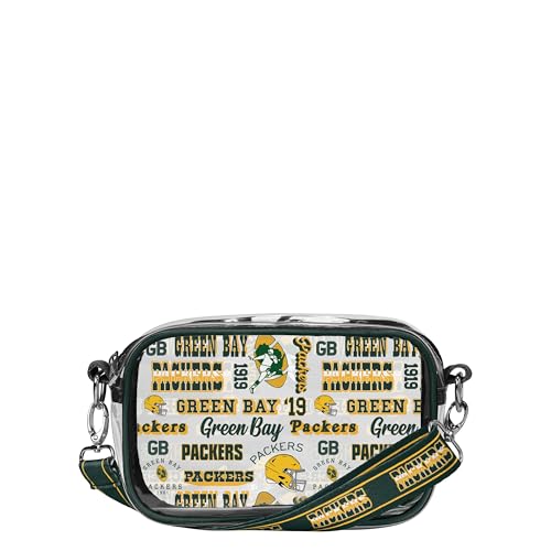 FOCO NFL Logo Retro Print Clear Crossbody Bag, Team Color