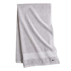 Lacoste Heritage Supima Cotton Bath Sheet, Microchip, 35″ x 70″