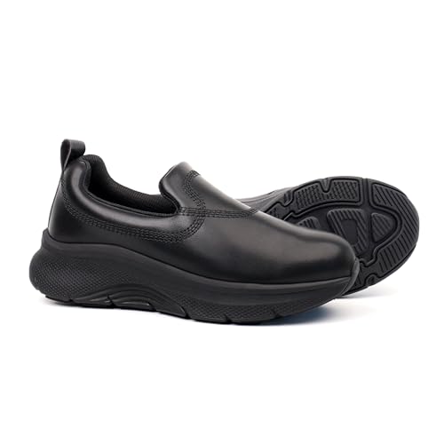 Hawkwell Women’s Slip On Arch Support Nursing Shoes Comfortable Lightweight Slip Resistant Work Shoess,Black Synthetic,7 M US