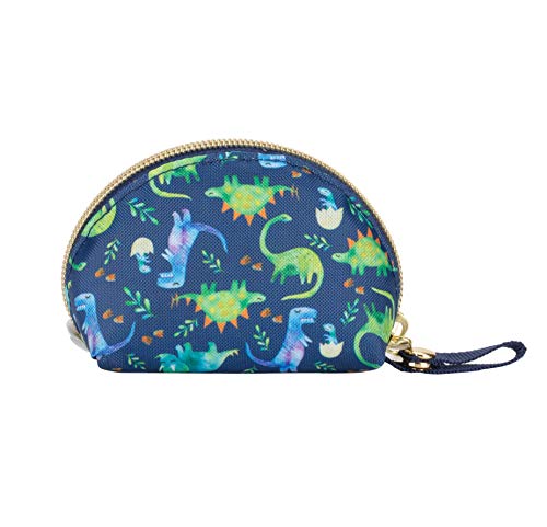 Itzy Ritzy Everything Storage Pouch – Small Zipper Pouch Holds 2 Pacifiers – Snap Handle Attaches to Diaper Bag, Stroller or Purse – Holds Earbuds, Chargers, Change or Disposable Bags (Dinosaur)
