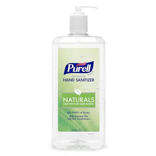 PURELL Advanced Hand Sanitizer Naturals with Plant-Based Alcohol, Citrus Scent, 1 Liter Pump Bottle (Pack of 1) – 3280-04-CMR
